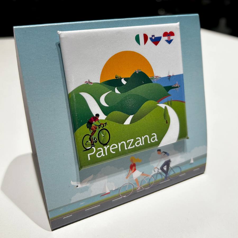 Magnete da frigo con illustrazione della Parenzana